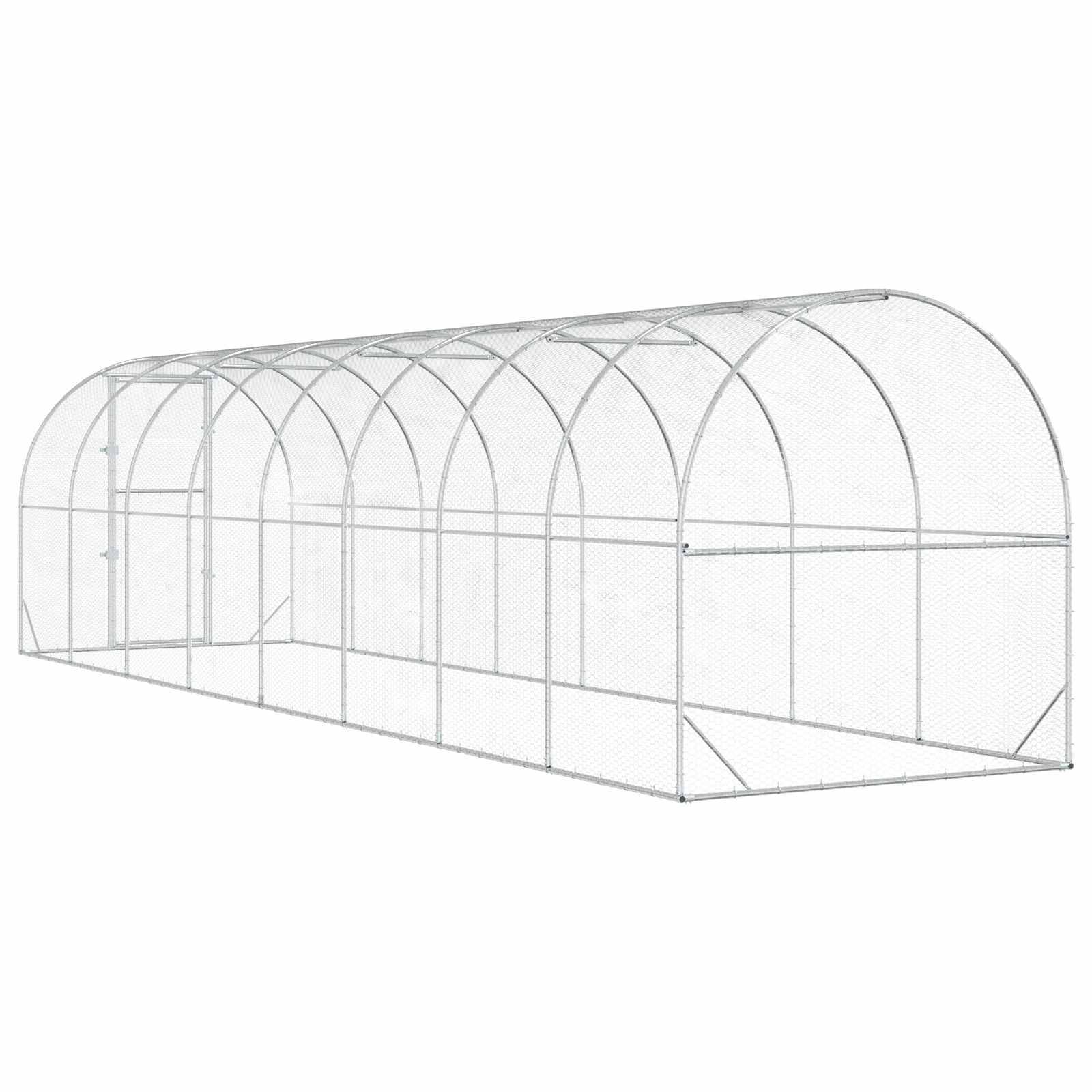 Vidaxl - Poulailler Argenté 800 x 200 x 200 cm Acier galvanisé vidaXL 3434678 - Image 7
