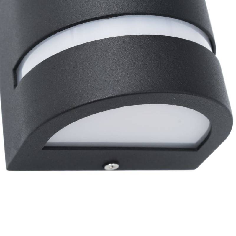 Vidaxl - Appliques Murales D Extérieur 2 Pcs 35 W Noir Demi Rond - Image 6