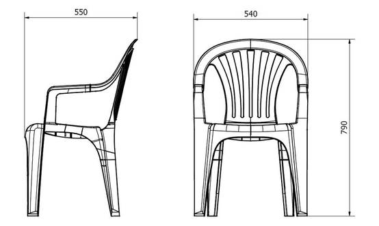 Set 4 fauteuils intérieur, extérieur blanc PALMA garbar - Image 2
