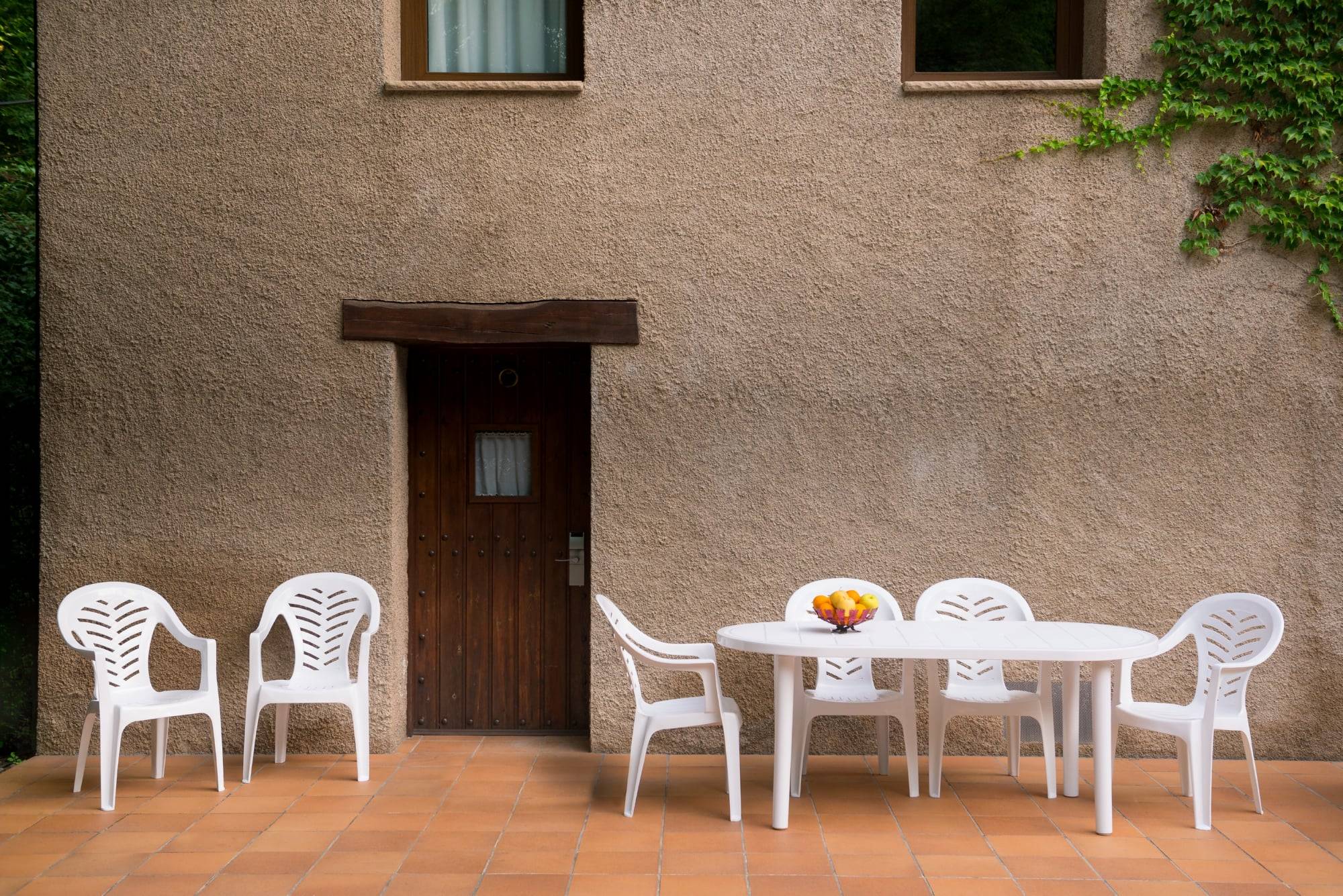 Set 4 fauteuils intérieur, extérieur blanc PALMA garbar - Image 6