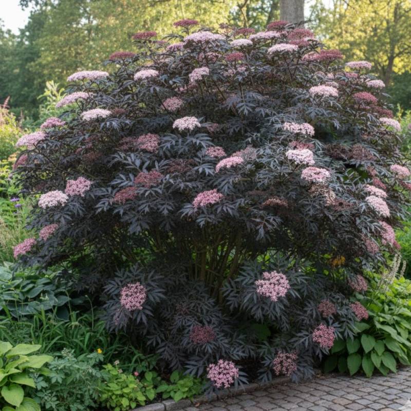 Sureau noir Laced Up® 'SNR 1292', Sambucus à fleurs Blanche - feuillage Caduc - Pot de 3L - 20/40 cm- hauteur à maturité De 3,00 m à 5,00 m - Image 4