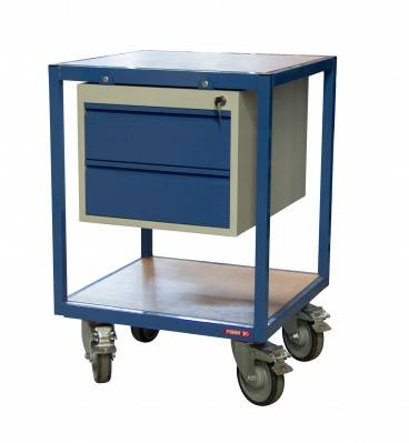 Servante atelier 2 plateaux bois 600 x 600 mm 400 kg - FIMM - 880010599