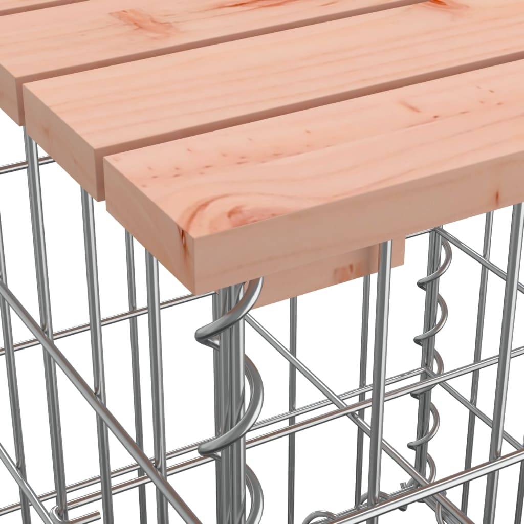 Maison Chic - Banc de jardin - Banc d'extérieur - Banquette design gabion 244x71x65,5 cm bois massif douglas - Image 5