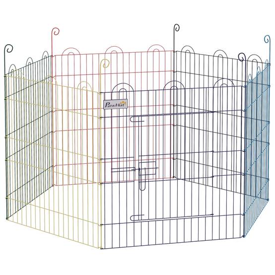 Parc enclos modulable fil métallique pour lapins et rongeurs 120x60cm multi - ComfortXL Outdoor Living - Image 2
