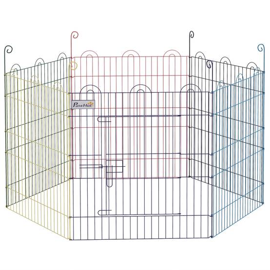 Parc enclos modulable fil métallique pour lapins et rongeurs 120x60cm multi - ComfortXL Outdoor Living - Image 1