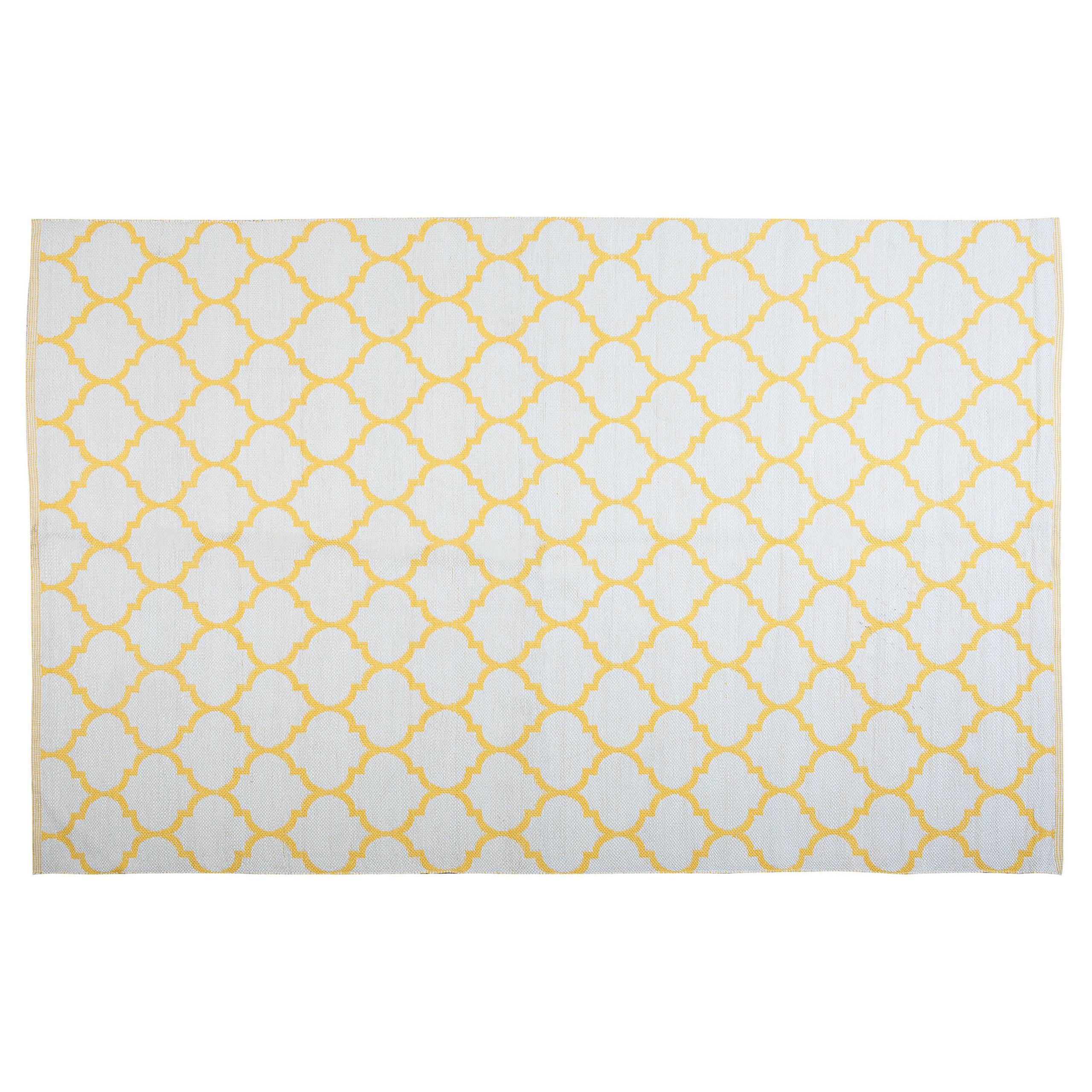 Beliani - Tapis Beige en PVC 140 x 200 cm Réversible Fabriqué à la Main pour Salon Moderne Matière Robuste Facile à Entretenir - Image 5