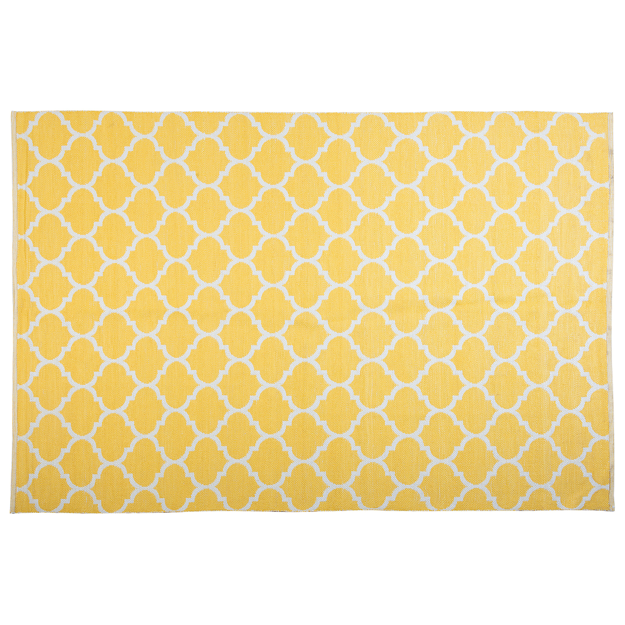 Beliani - Tapis Beige en PVC 140 x 200 cm Réversible Fabriqué à la Main pour Salon Moderne Matière Robuste Facile à Entretenir - Image 1