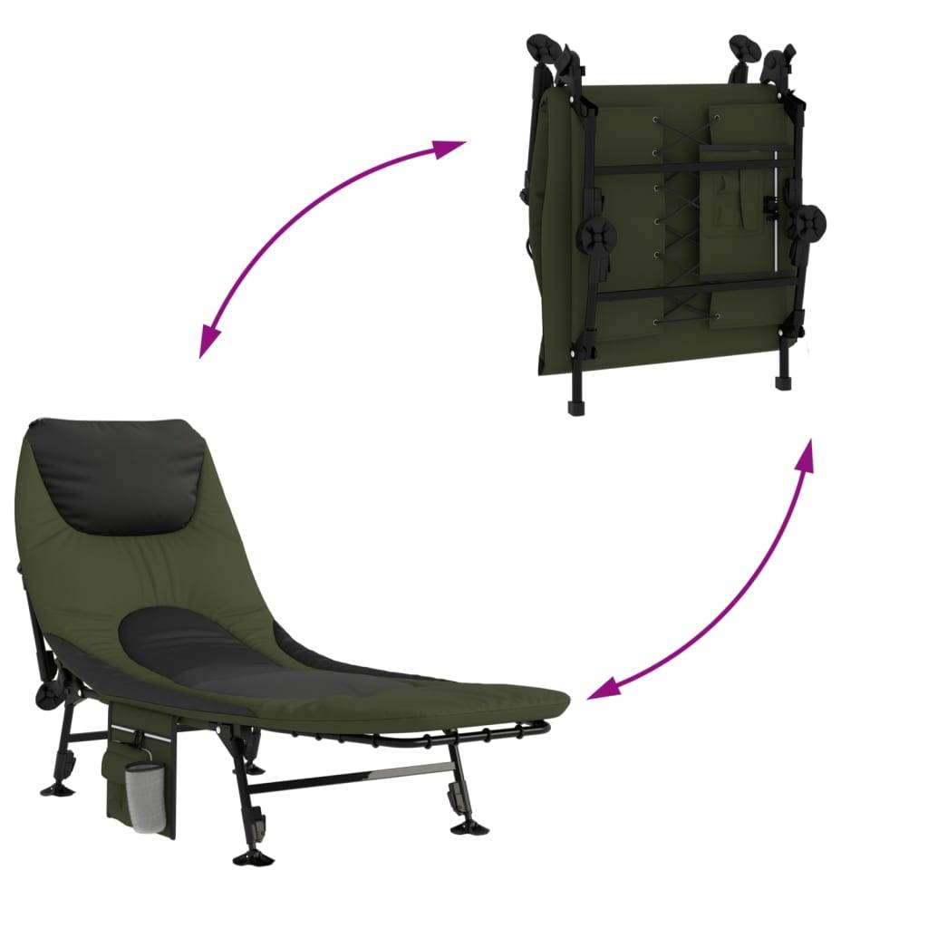 Prolenta Premium - Chaise longue pliante/transat  Thirja Vert  196 X 75 X 32-100 cm  - P87211V - Image 5