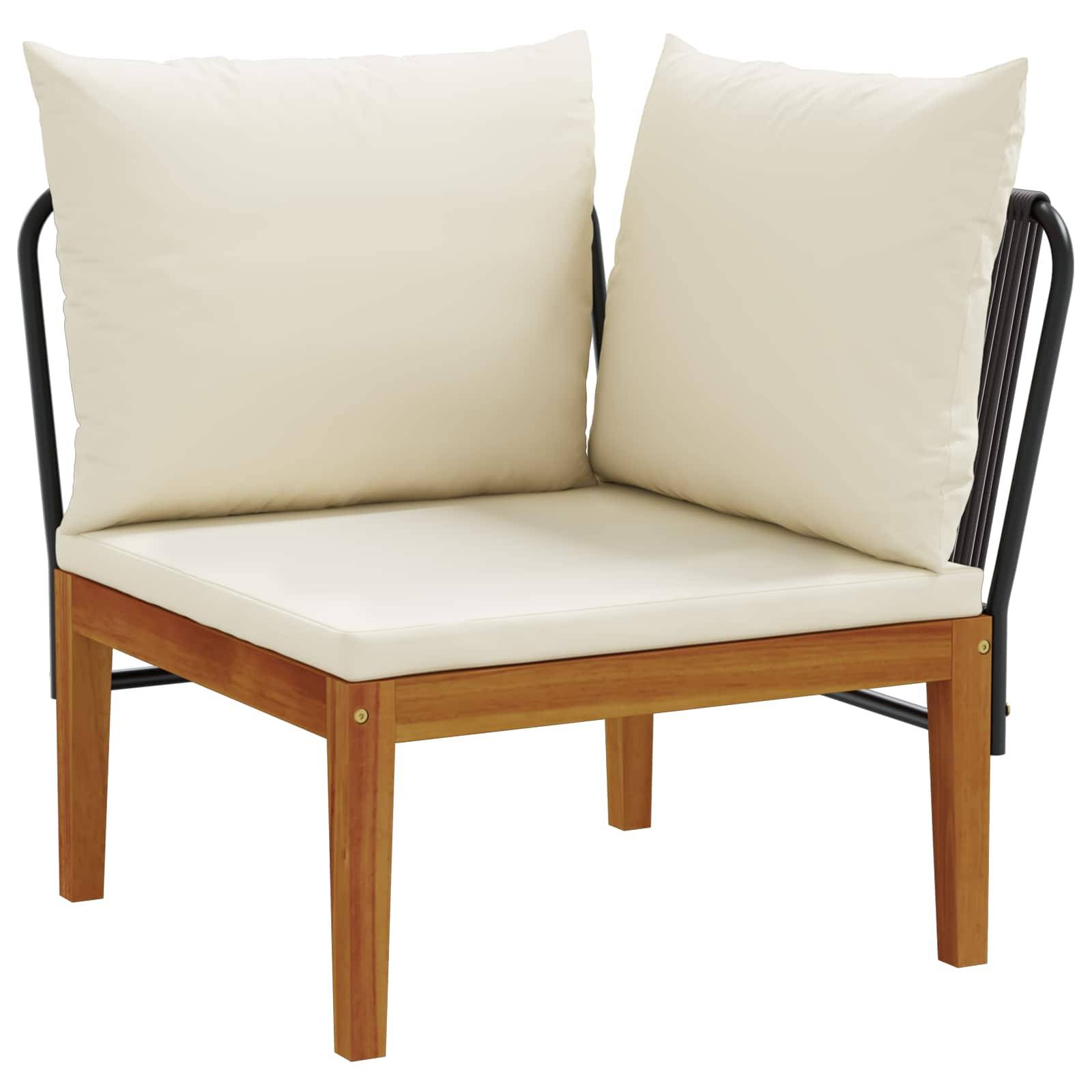 Vidaxl - Ensemble de salon de jardin 2 pc avec coussins Naturel vidaXL 42022066 - Image 5