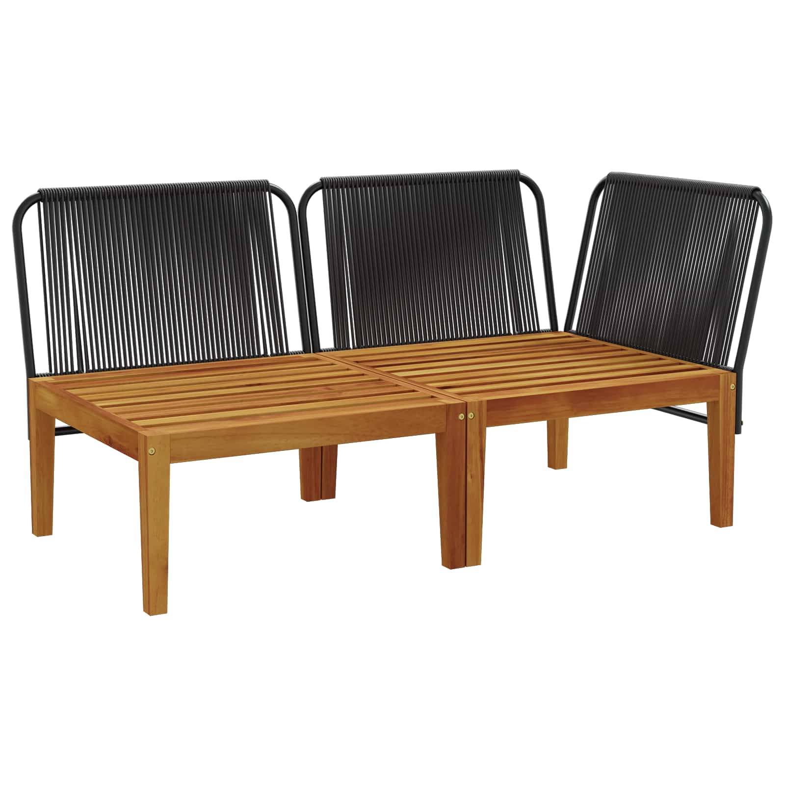 Vidaxl - Ensemble de salon de jardin 2 pc avec coussins Naturel vidaXL 42022066 - Image 4