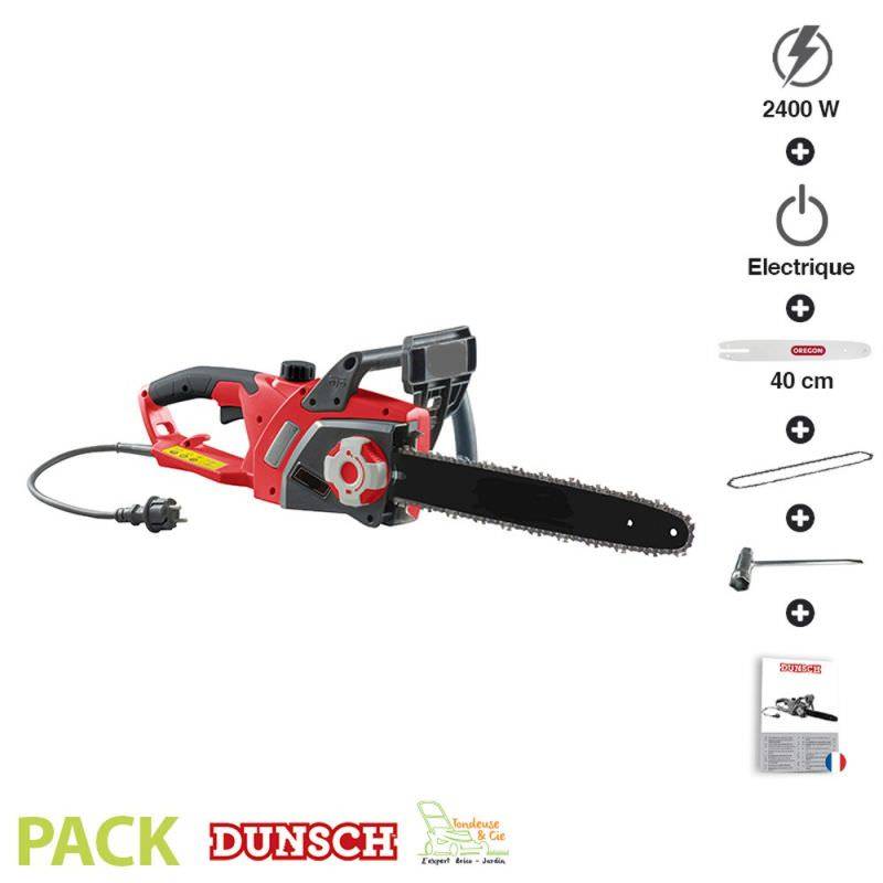 Tronçonneuse électrique 2400W guide Oregon 40cm tension automatique Dunsch DU30240-40ATF - Image 1
