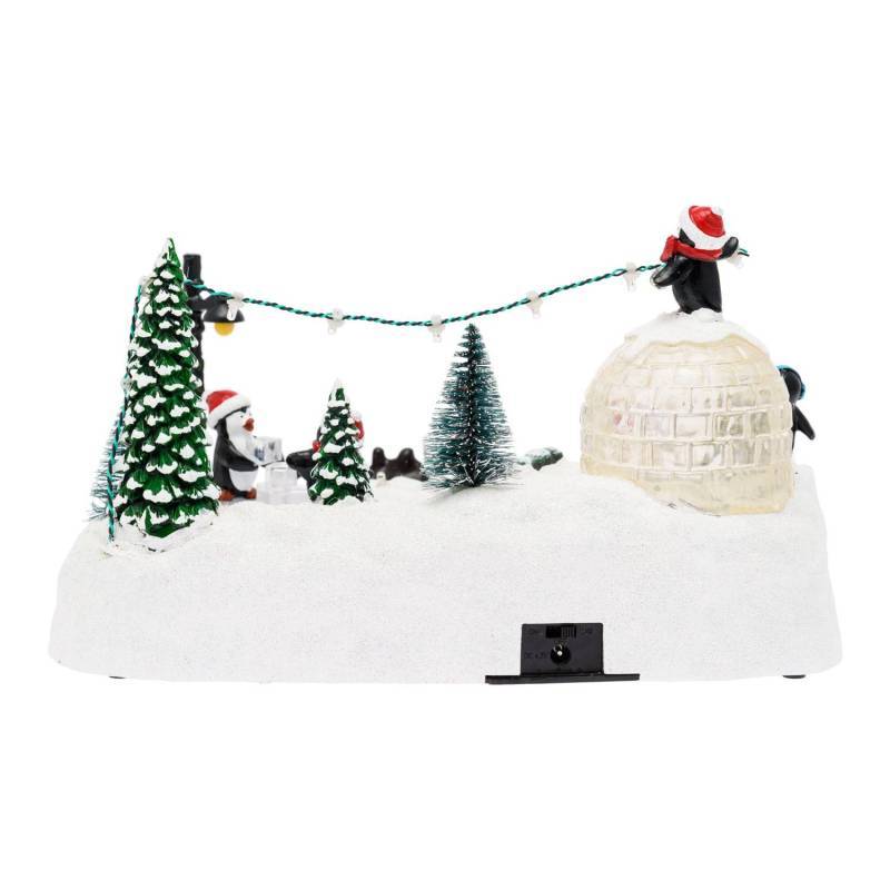 Lotti - Village de Noël Lumineux Polaire avec Igloo et Pingouins en Rotation 28xH16cm avec Musique Lotti - Image 7