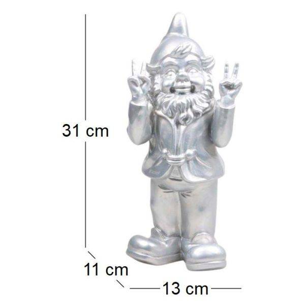 Stoobz - Nain de jardin en résine 13 x 11 x 31 cm Peace Stoobz - Image 3
