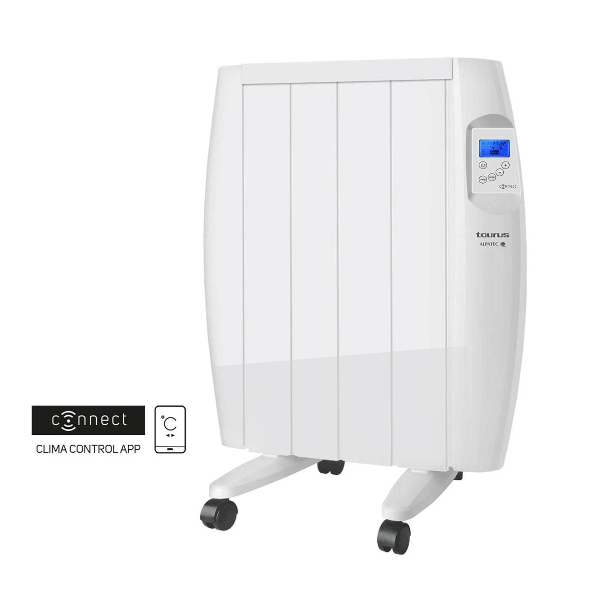 Radiateur électrique à inertie sèche connecté 600w blanc MALBORK CONNECT 600 Taurus Alpatec