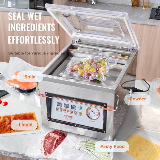 Vevor - VEVOR Machine sous vide à chambre 320W compacte 320 mm, usage domestique/commercial, aliments humides. - Image 6