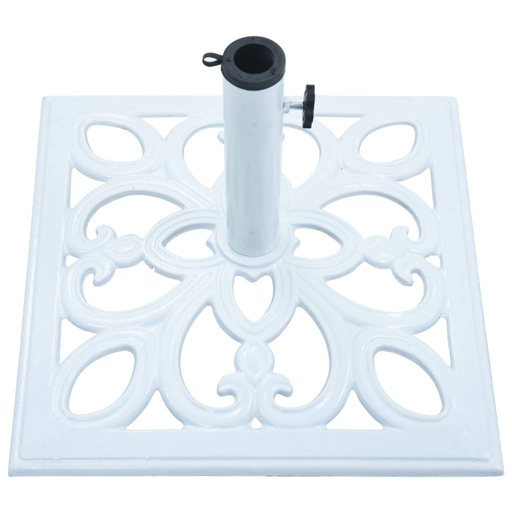 Socle de parasol - accessoire parasol Blanc 12 kg 49 cm Fonte - MEUBLE PRO - Image 4