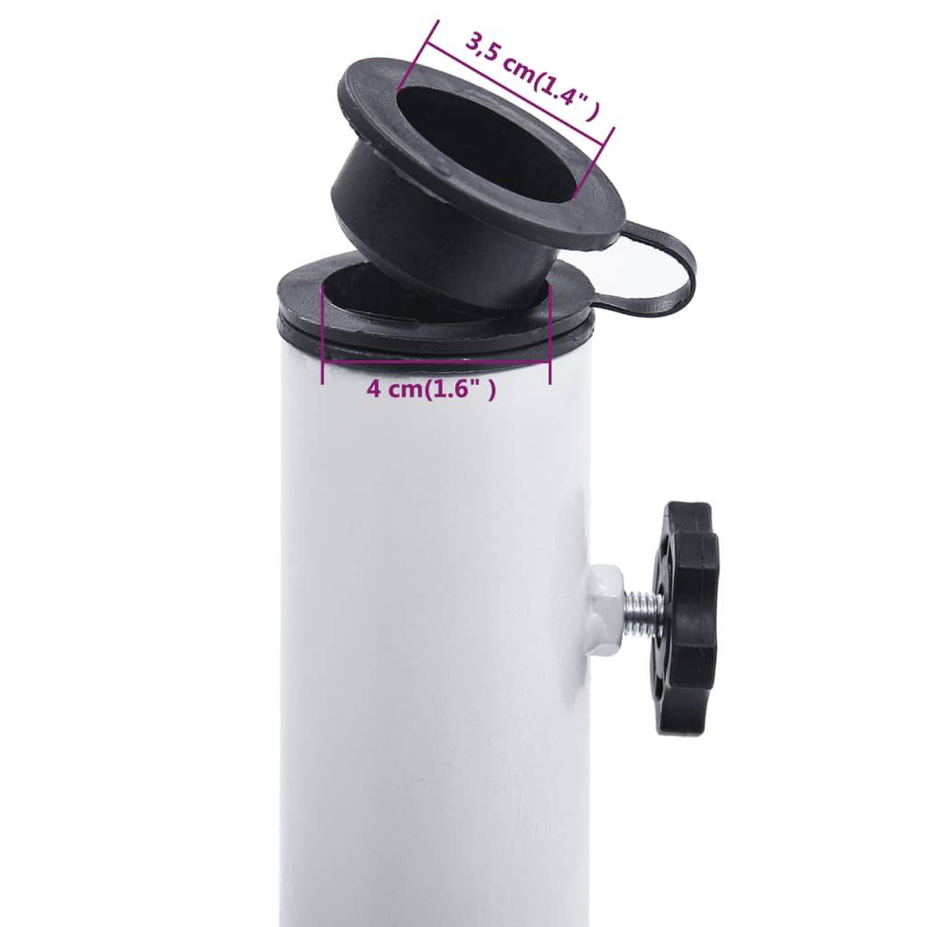 Socle de parasol - accessoire parasol Blanc 12 kg 49 cm Fonte - MEUBLE PRO - Image 8
