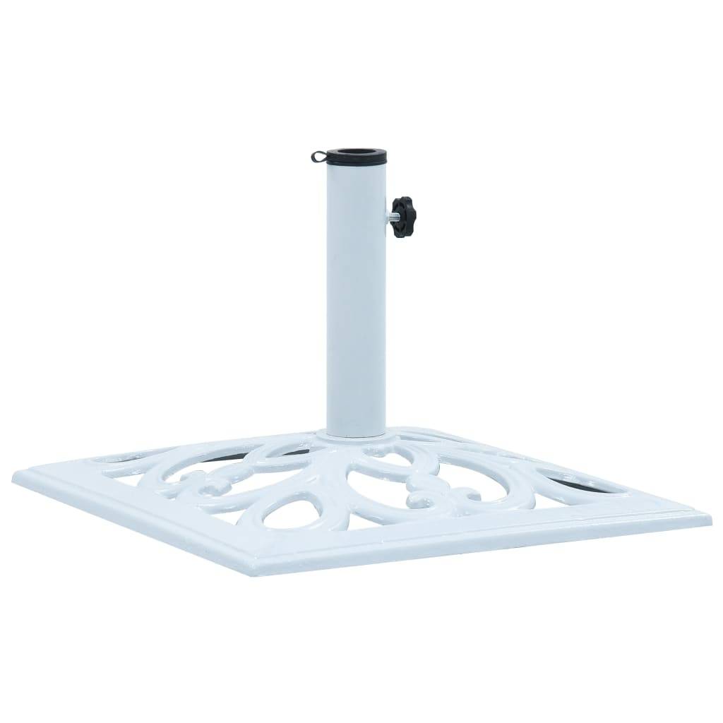 Socle de parasol - accessoire parasol Blanc 12 kg 49 cm Fonte - MEUBLE PRO - Image 2