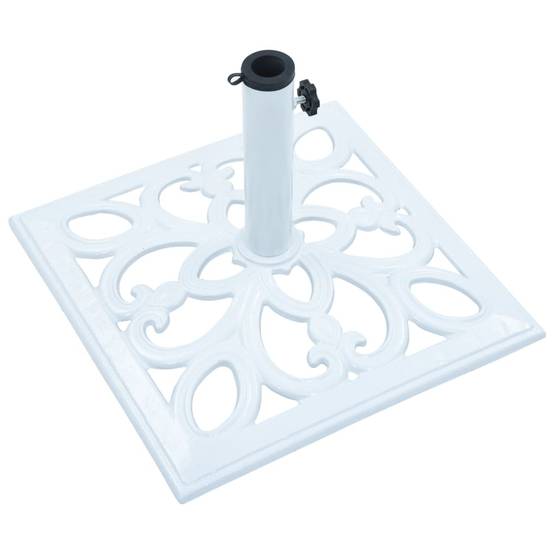 Socle de parasol - accessoire parasol Blanc 12 kg 49 cm Fonte - MEUBLE PRO - Image 3