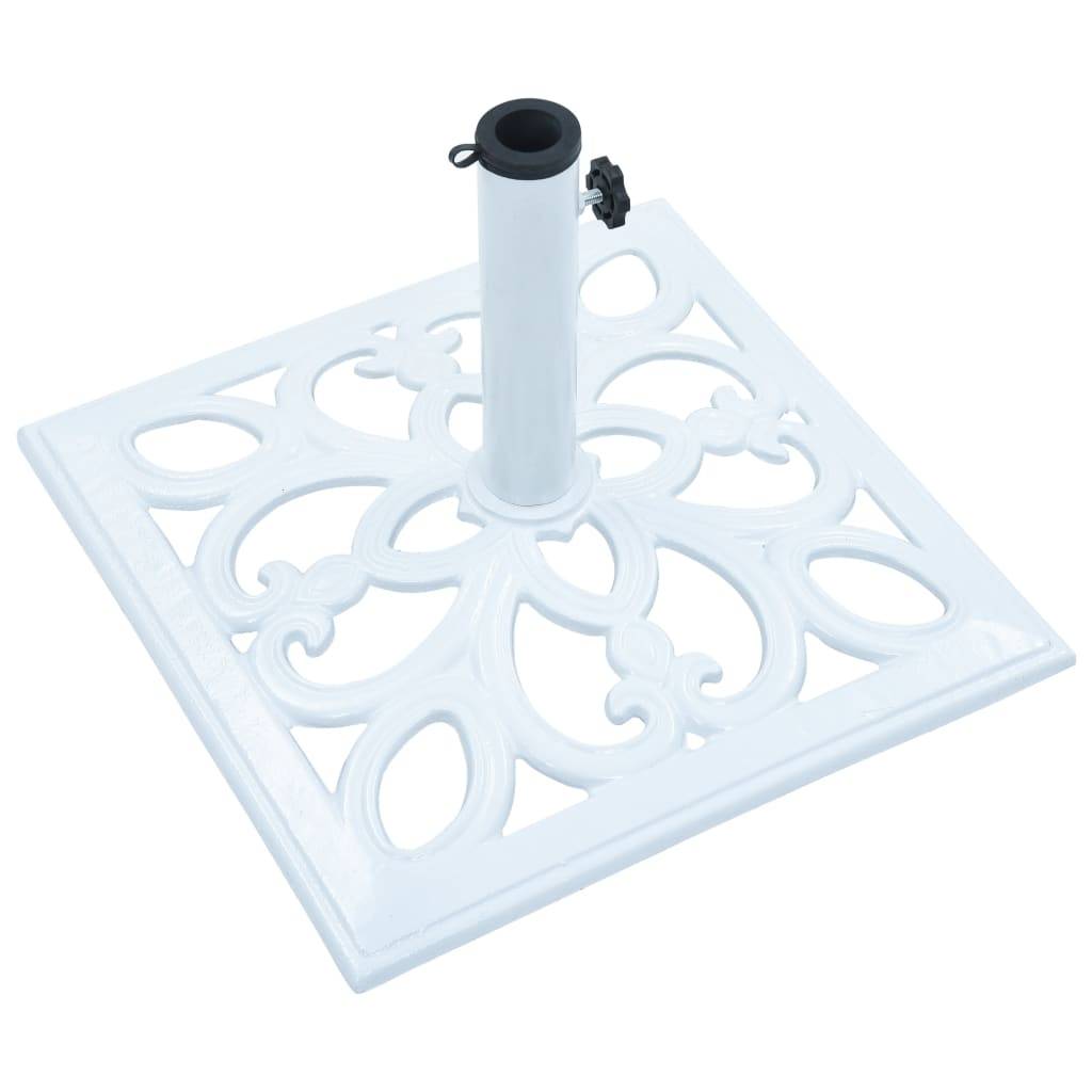 Socle de parasol - accessoire parasol Blanc 12 kg 49 cm Fonte - MEUBLE PRO - Image 3