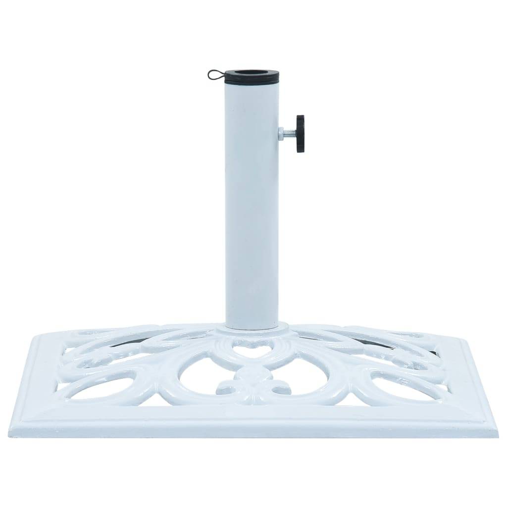 Socle de parasol - accessoire parasol Blanc 12 kg 49 cm Fonte - MEUBLE PRO - Image 1