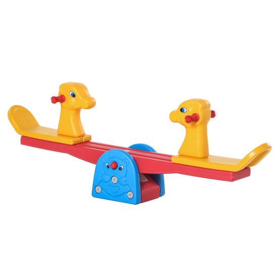 Balançoire à bascule pour enfants 1-4 ans avec poignées antidérapantes, plastique PEHD sécurisé multicolore - Image 2