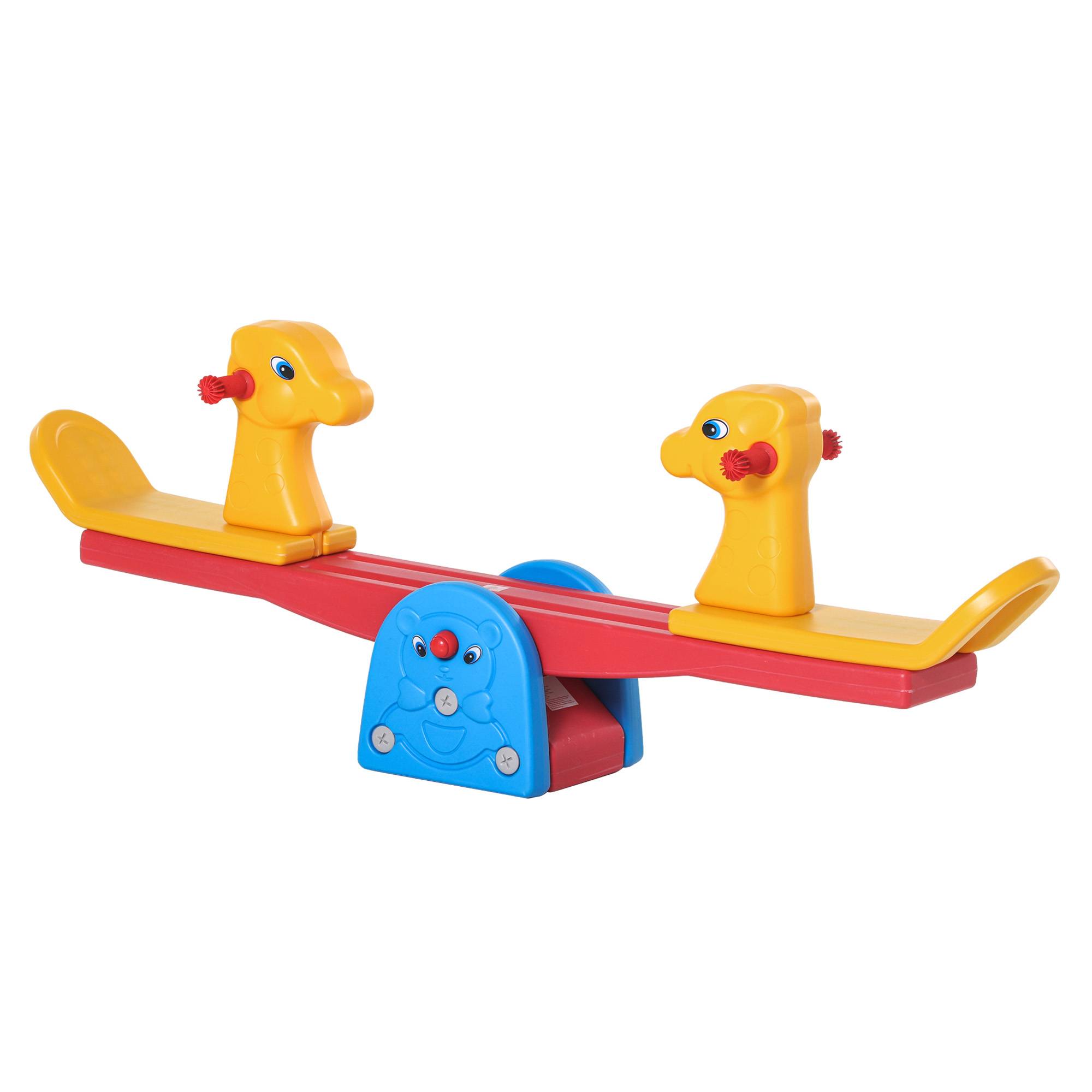 Balançoire à bascule pour enfants 1-4 ans avec poignées antidérapantes, plastique PEHD sécurisé multicolore - Image 2