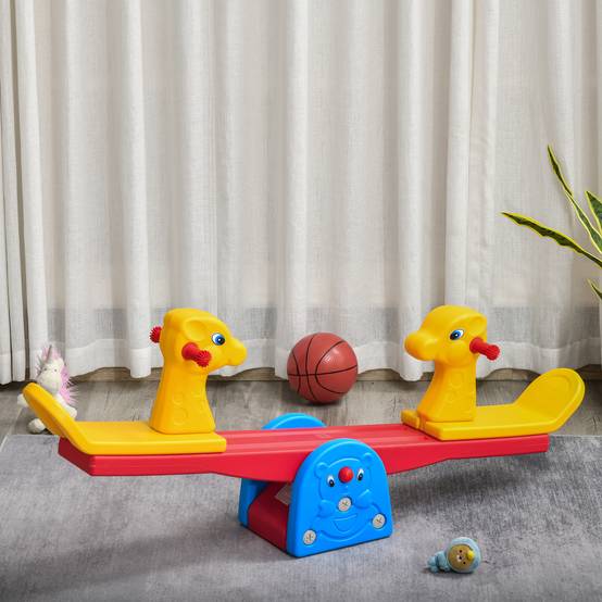Balançoire à bascule pour enfants 1-4 ans avec poignées antidérapantes, plastique PEHD sécurisé multicolore - Image 3