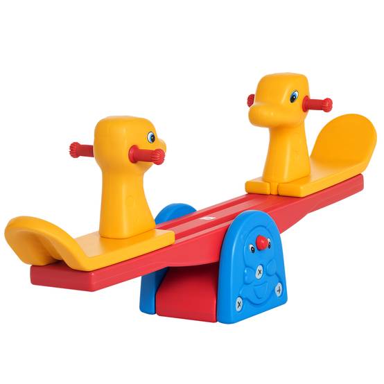 Balançoire à bascule pour enfants 1-4 ans avec poignées antidérapantes, plastique PEHD sécurisé multicolore - Image 1