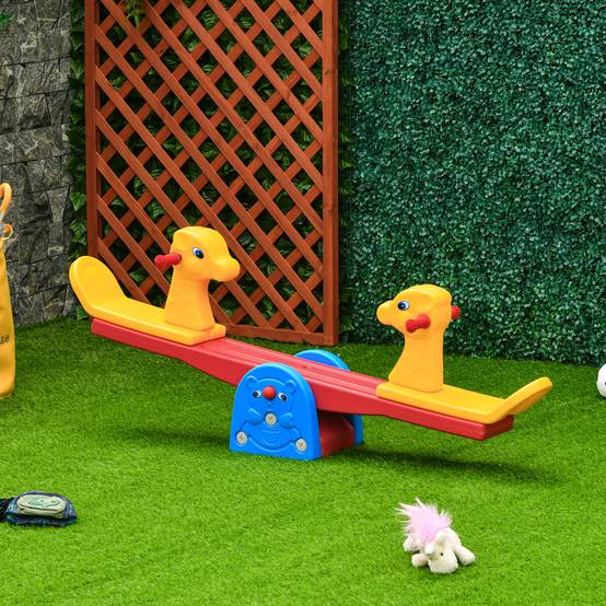 Balançoire à bascule pour enfants 1-4 ans avec poignées antidérapantes, plastique PEHD sécurisé multicolore - Image 4