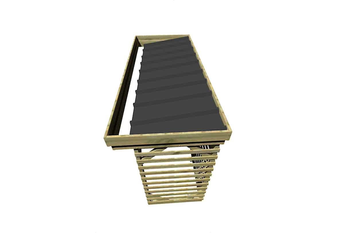Abri Français - ABRI Bûches en Bois - 4,1m2 - 3,15x1,31m - Pin Sylvestre traité Autoclave - Surface Int : 2,8m2 / 4 stères / Abri Français - Image 5