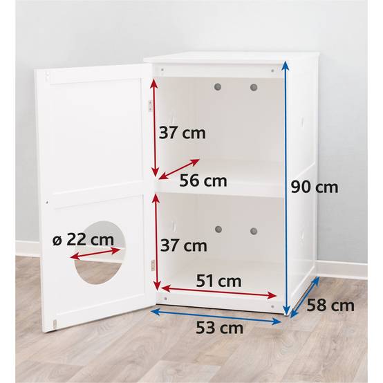 Trixie - Cabane cache litière 2 compartiments pour chat H 90 cm. - Image 2