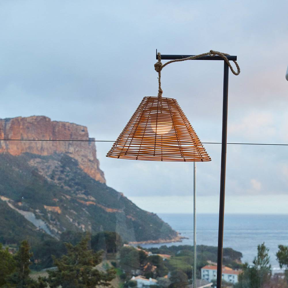 Lumisky - Suspension nomade FUJY Bois Poly rotin D40CM - Image 3