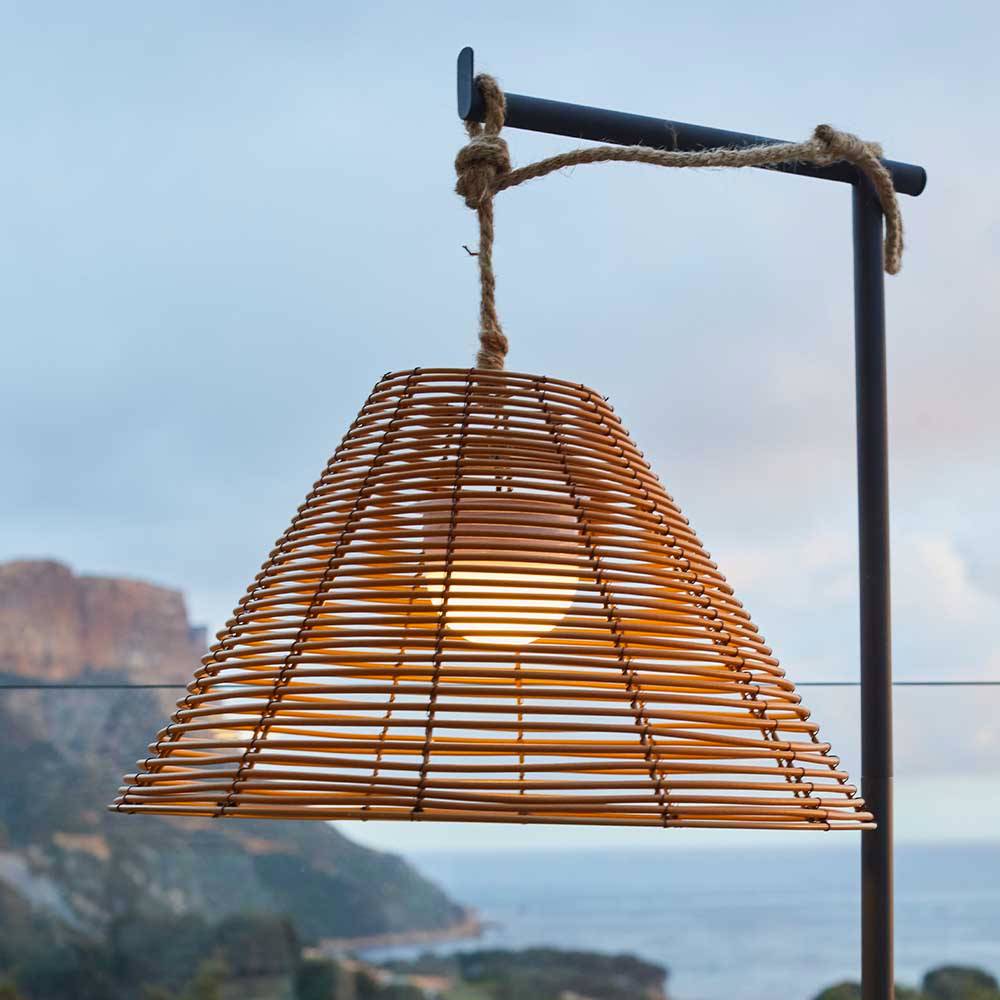 Lumisky - Suspension nomade FUJY Bois Poly rotin D40CM - Image 2