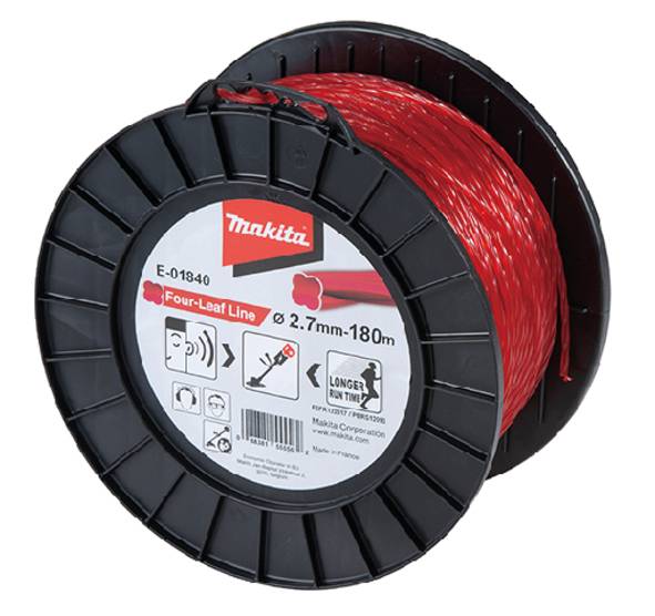 Fil nylon Trèfle torsadé MAKITA 2,7 mm x 180 m - E-01840