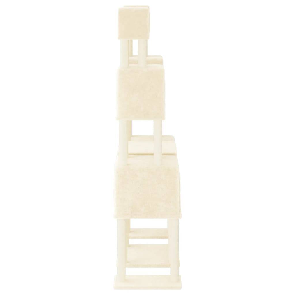 Arbre à chat XXL multi-niveaux sisal 6 niches pour grands chats 199 cm Crème – ComfortXL Pet Living - Image 4