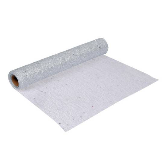 Chemin de Table Jetable "Sequins" 30cmx4m Argent - Image 1
