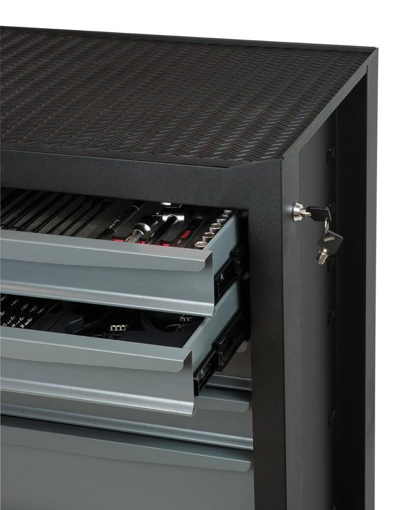 Servante d'atelier CLASSIC 6 tiroirs – 126 outils – structure 850 kg, finition époxy - MOB - Image 2