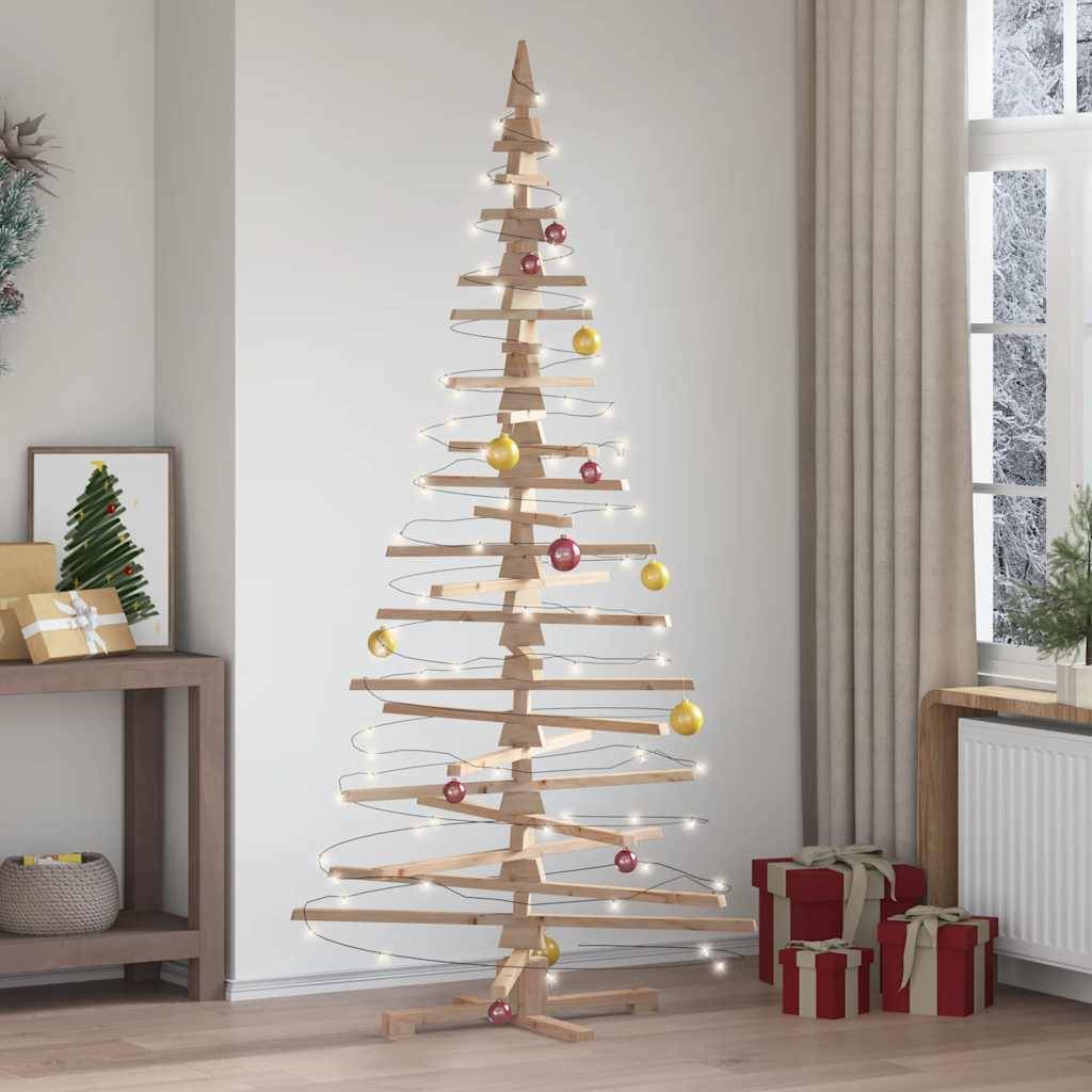 Maison Chic - Arbre de Noël, Sapin de Noël en bois pour décoration 210 cm bois massif de pin u661q - Image 2