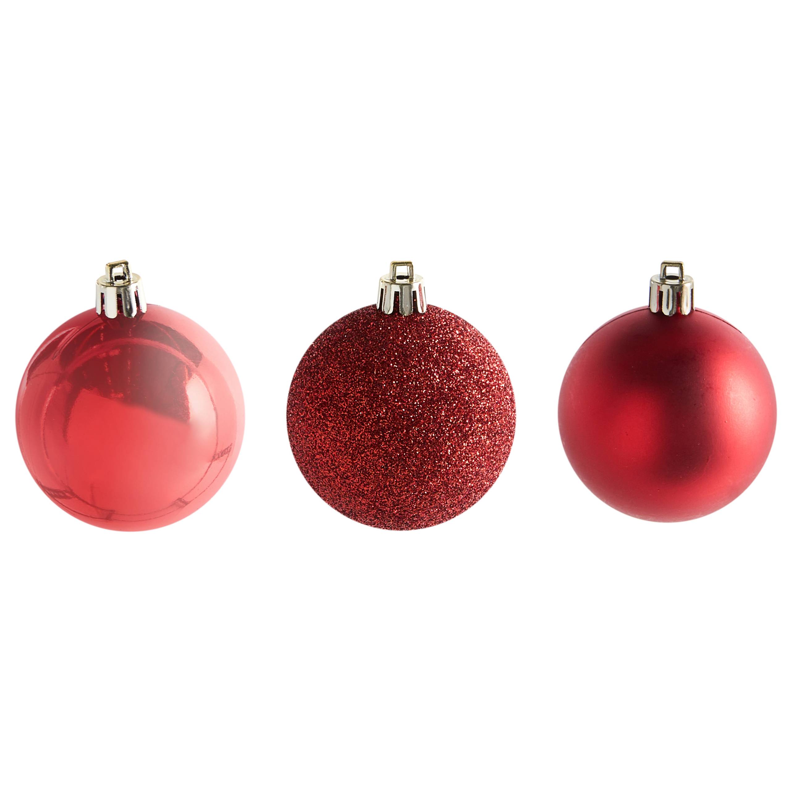 Beliani - Boules de Noël Matière synthétique Rouge TYIN - 6x6x7- Beliani - Image 4