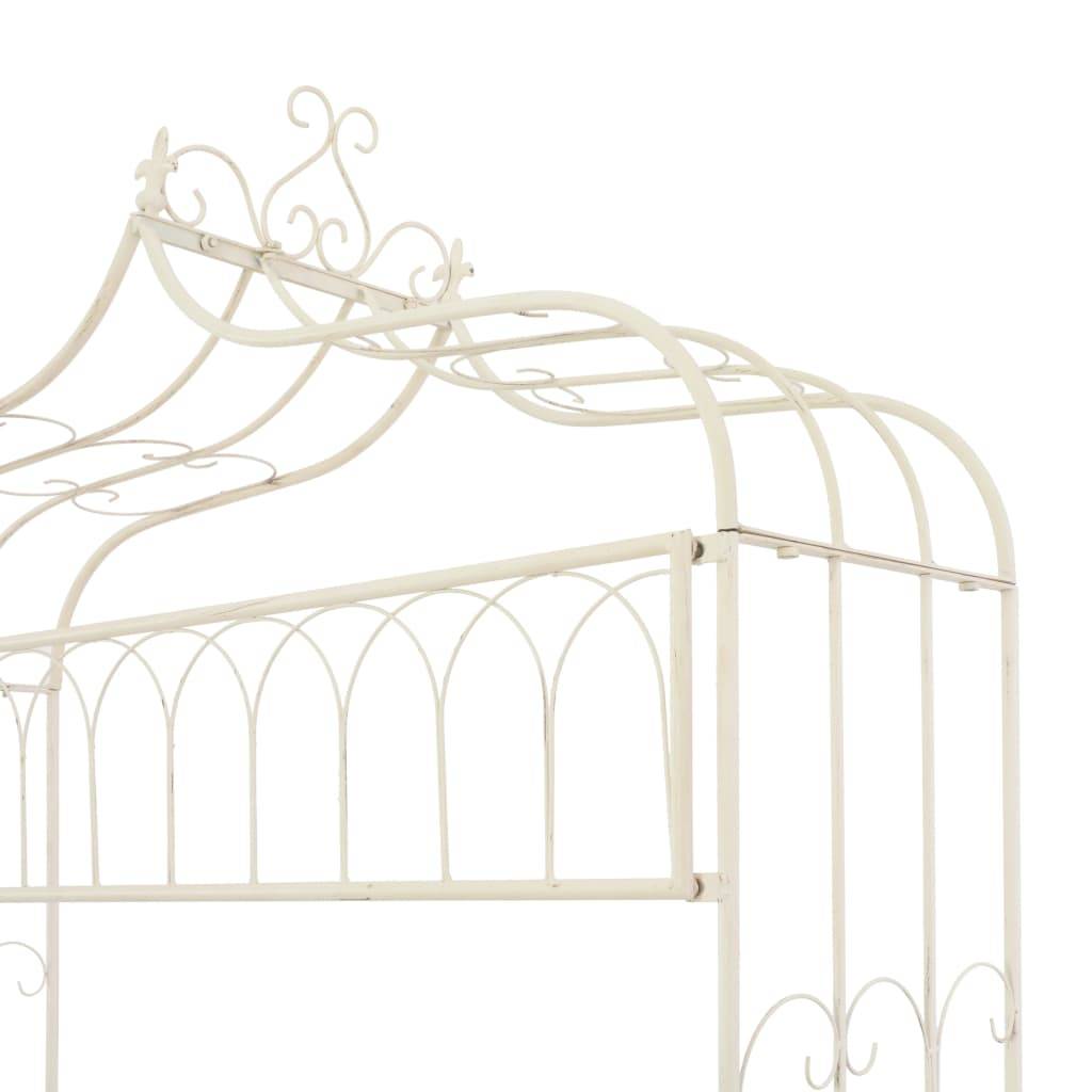 PANGIVO - Banc de jardin fer blanc antique 122 x 43 x 220 cm - PANGIVO - Image 4