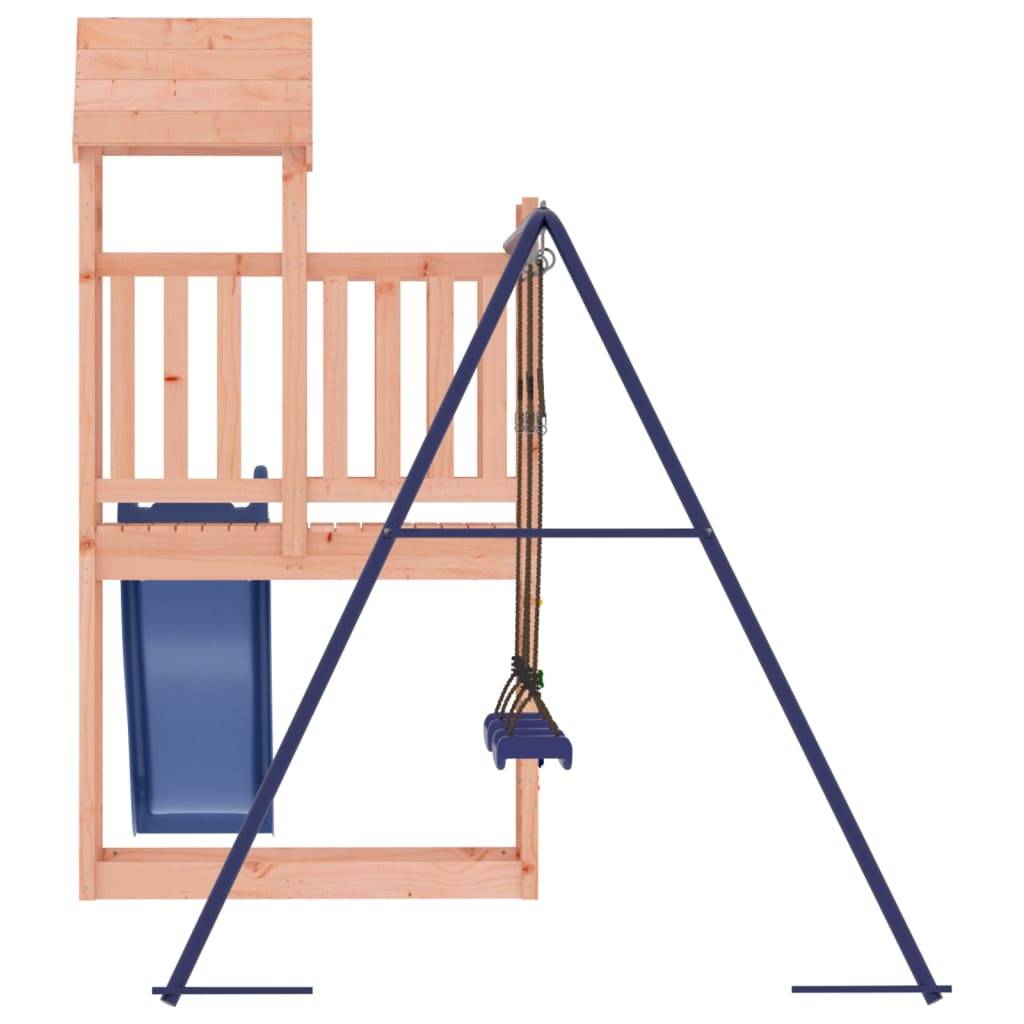 Helloshop26 - Aire de jeux d'extérieur balançoires toboggan portiques robuste jeux jardin 495 x 186 x 214 cm bois massif de douglas - Image 4