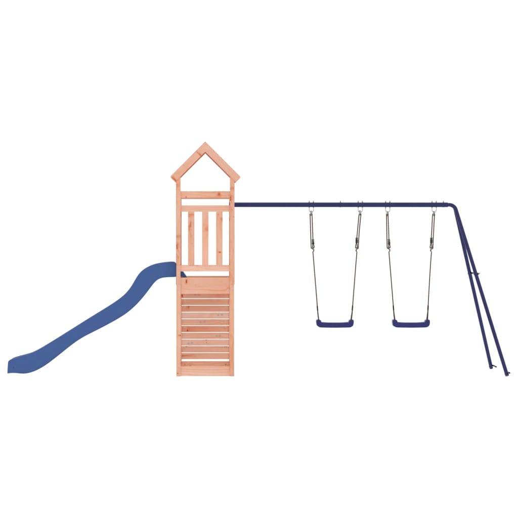 Helloshop26 - Aire de jeux d'extérieur balançoires toboggan portiques robuste jeux jardin 495 x 186 x 214 cm bois massif de douglas - Image 5