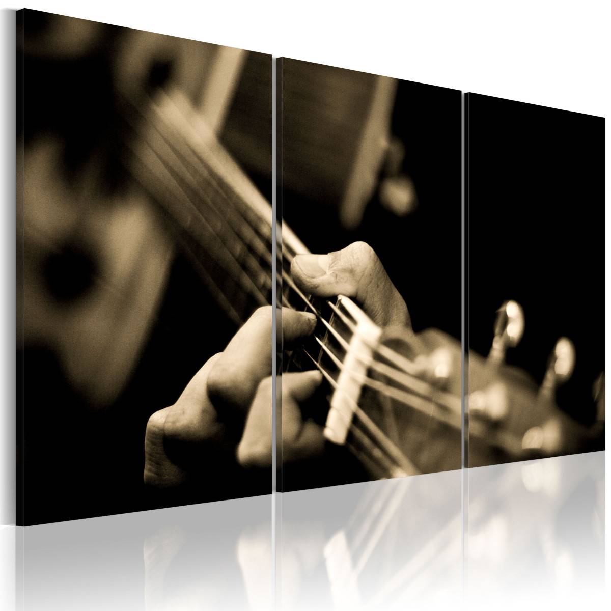 Tableau Imprimé "Son Magique de la Guitarre" 80 x 120 cm - Image 1