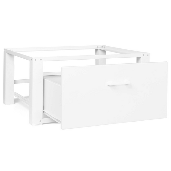 Support pour machine à laver 63 x 54 cm socle réhausseur en métal avec tiroir - Image 4