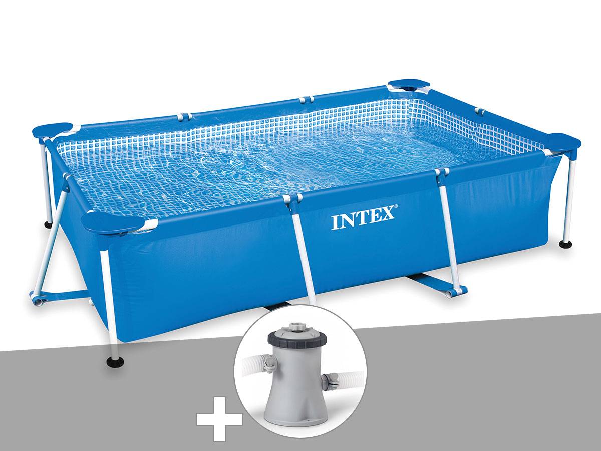 Kit piscine tubulaire rectangulaire Intex 3,00 x 2,00 x 0,75 m + Filtration à cartouche - Image 2