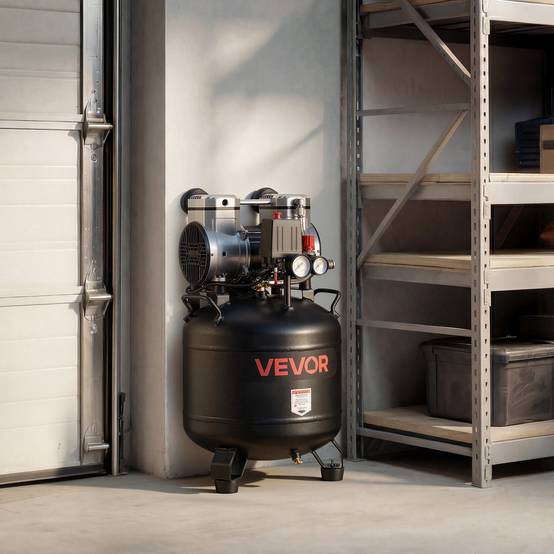 Vevor - VEVOR Compresseur à Air Vertical sans Huile 30 L 1,5 kW 113 L/min à 6,2 bar - Image 8