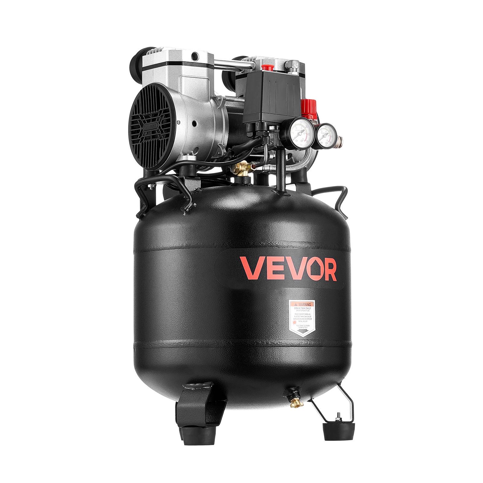 Vevor - VEVOR Compresseur à Air Vertical sans Huile 30 L 1,5 kW 113 L/min à 6,2 bar - Image 1