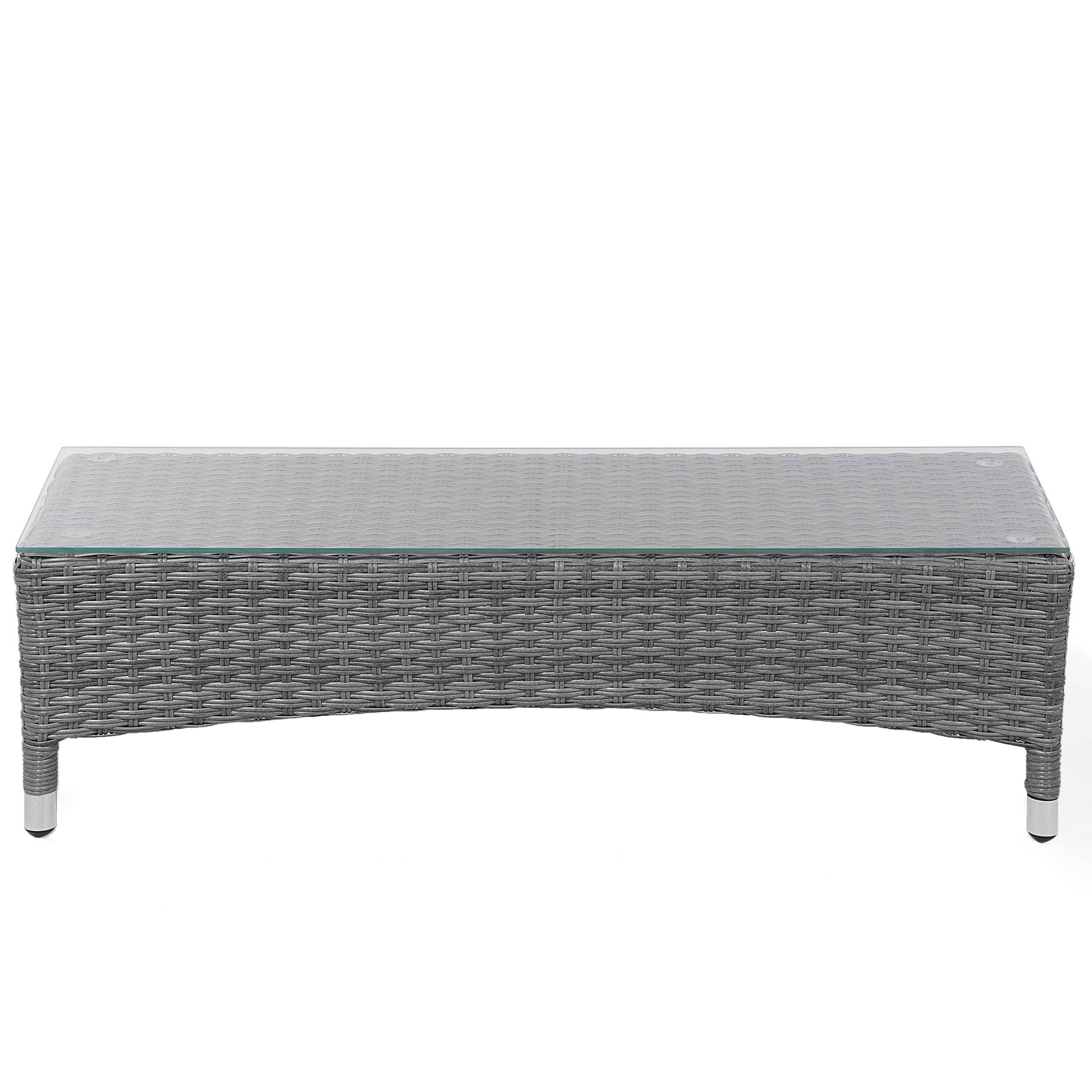 Beliani - Chaise longue de jardin Polyrotin Gris SYLT LUX - Beliani - Image 10