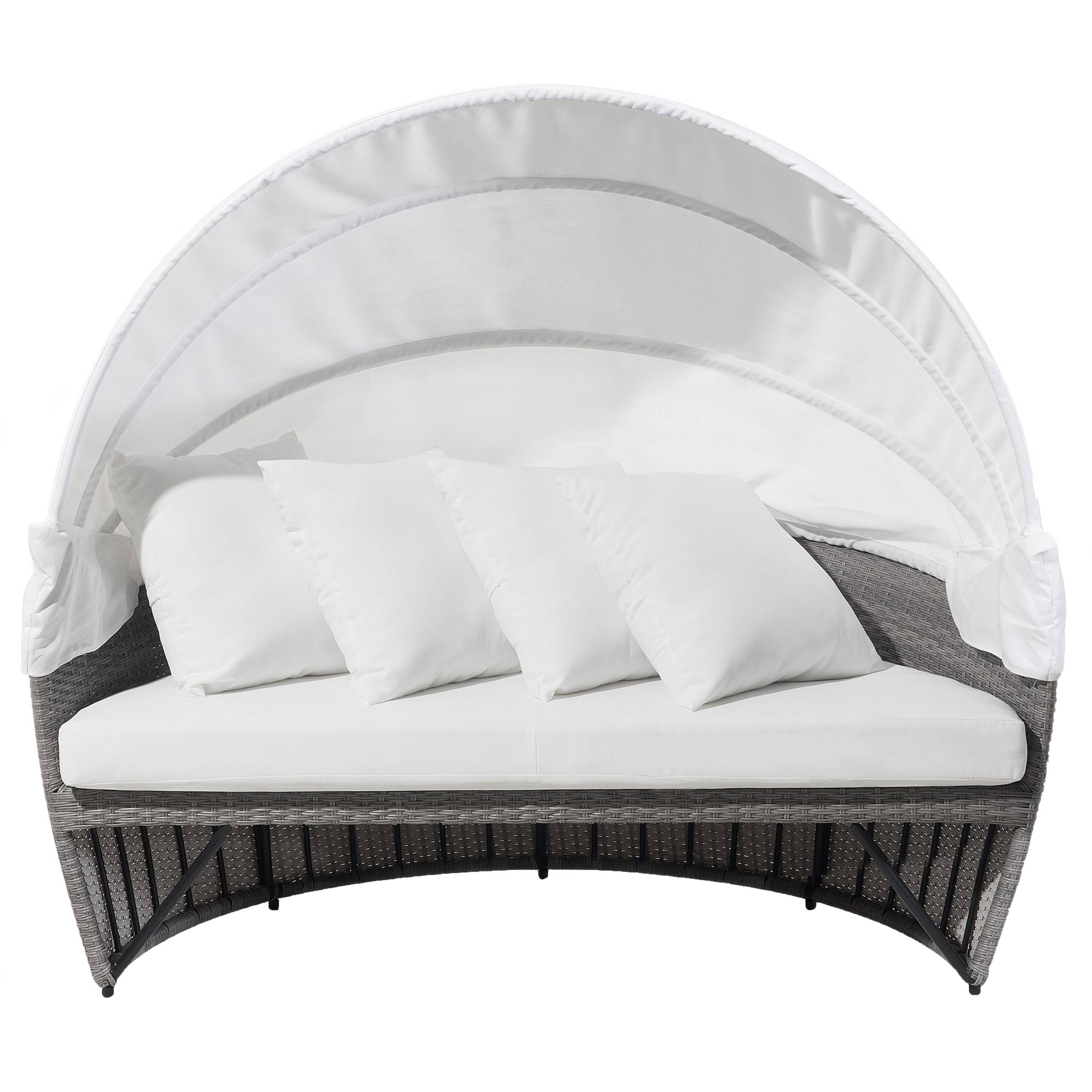 Beliani - Chaise longue de jardin Polyrotin Gris SYLT LUX - Beliani - Image 8